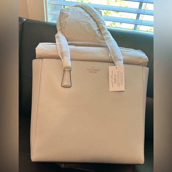 Kate Spade Perry Leather Laptop Tote -Color - Stone Path - Picture 6 of 9